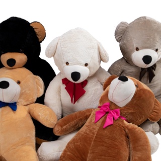Urso Grande de Pelúcia 1,10 Metros Com Laço Personalizado em Oferta na Shopee