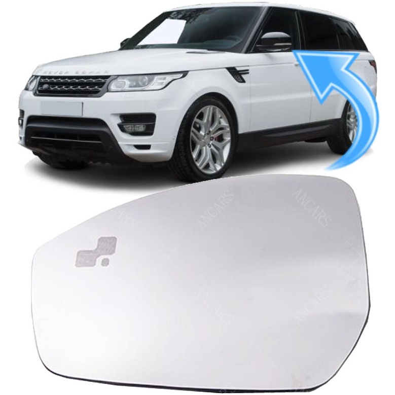 Lente do Espelho Retrovisor Range Rover Sport 3.0 e 5.0 Supercharger de 2013 À 2020 - Ld Esquerdo