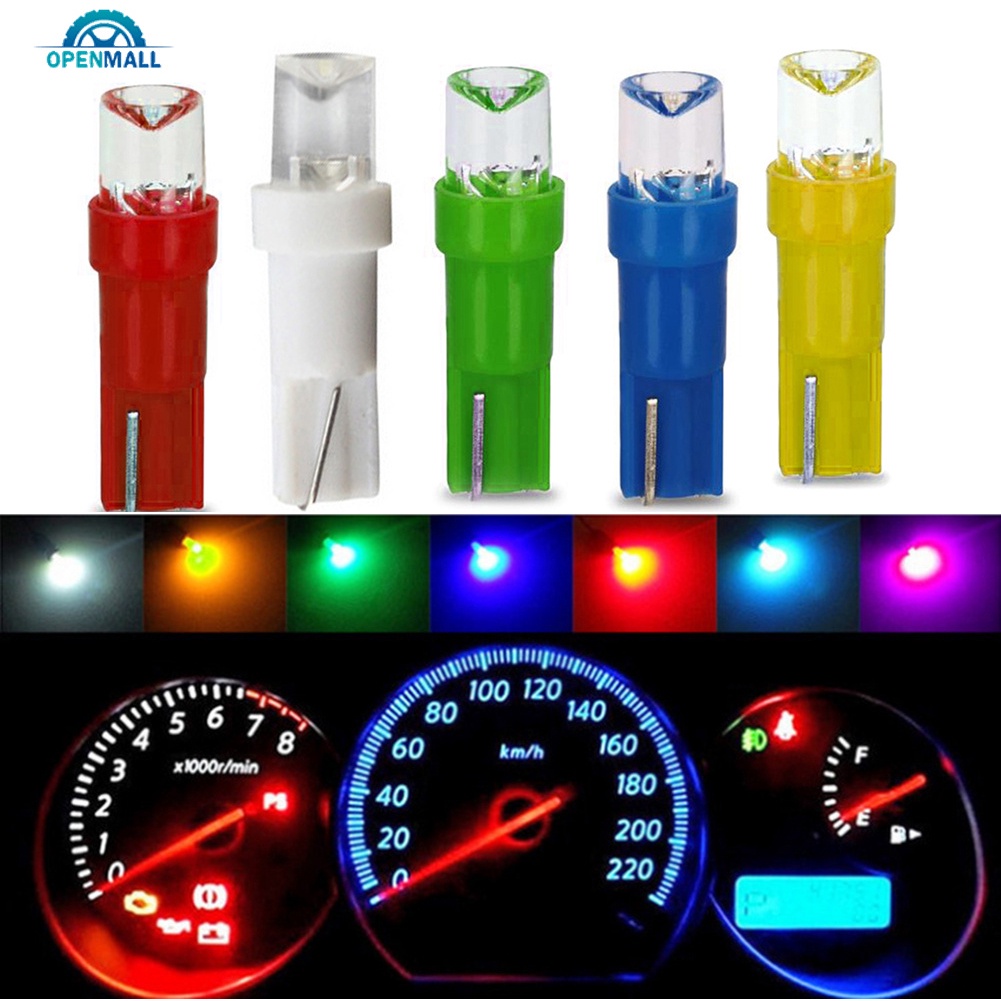 OM 10pçs T5 LED Carro Painel De Luzes De Instrumentos De Lâmpada Velocímetro Lente Côncava Lateral Em Cunha