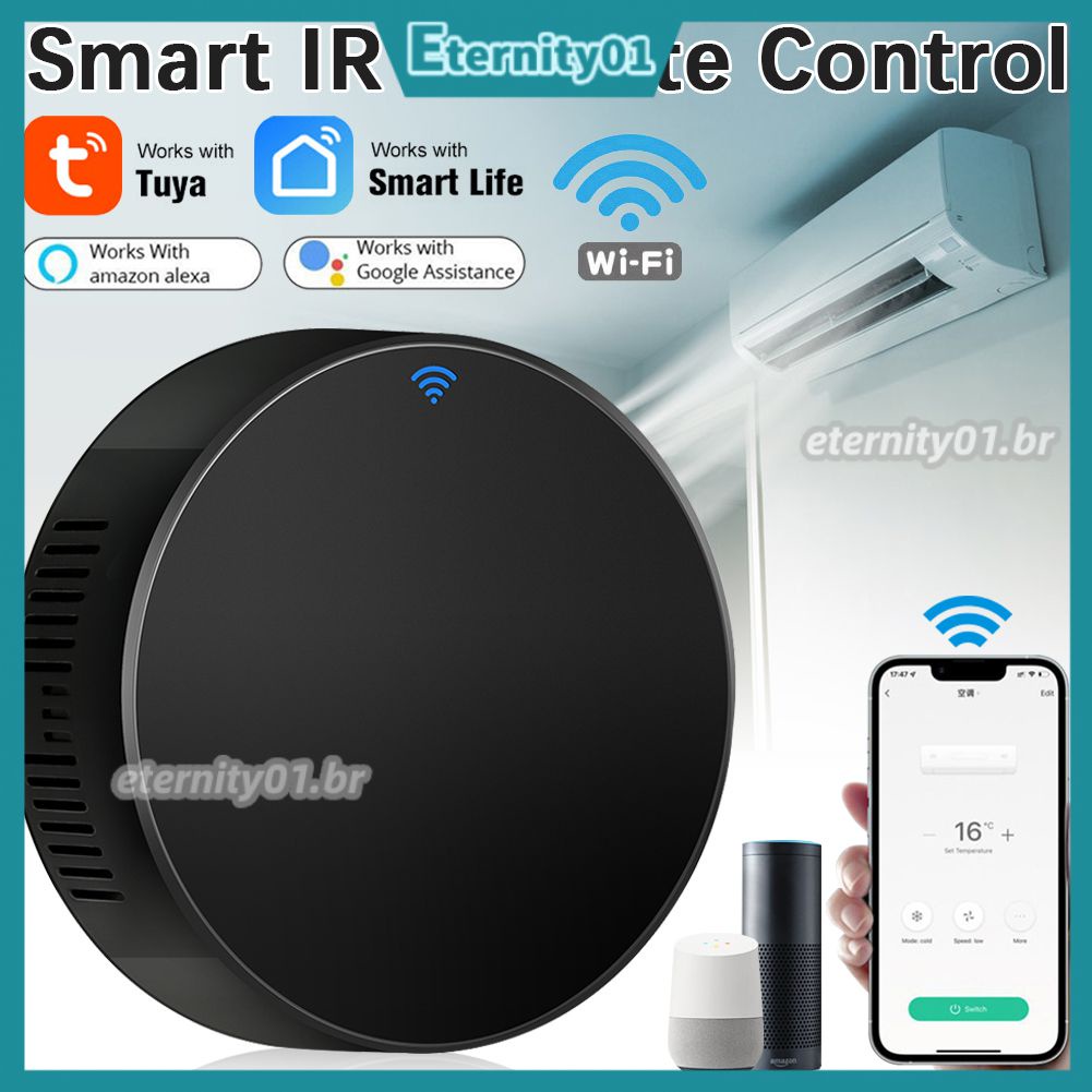 Alexa Diy Inteligente Controle de Voz Wi-fi Infravermelho Ir Controle Remoto Funciona Com Alexa Google Home Assistente ETE01r