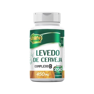 Levedo de cerveja 450mg 200 Comprimidos  - Unilife em Oferta na Shopee