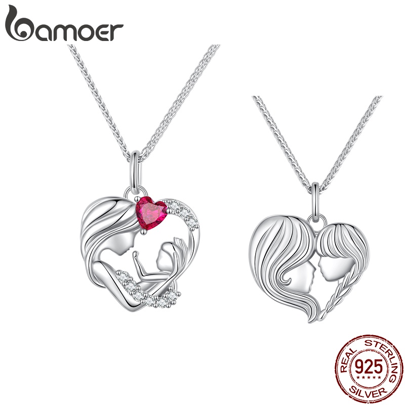 Bamoer 925 Colar De Prata Mãe E Filho Da Série Família Moda Para Mulheres Mães em Oferta na Shopee