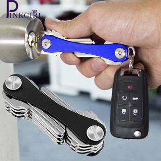Armazenamento Doméstico Em Alumínio Metálico 1Pc Porta-Chaves Portátil Smart Keychain Compacto Clip Mini Organizador