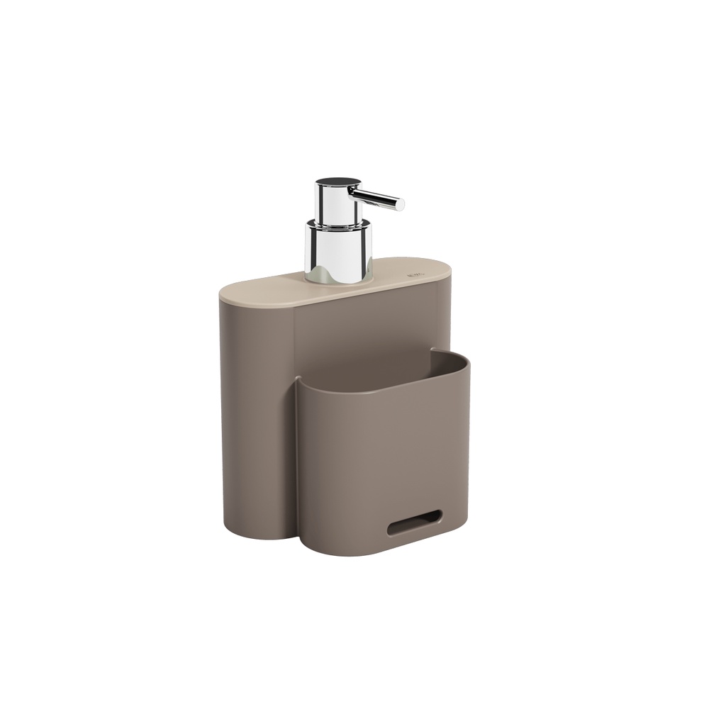 Dispenser Coza Flat 9 x 13 x 16,5 cm 500 ml Warm Gray em Oferta na Shopee