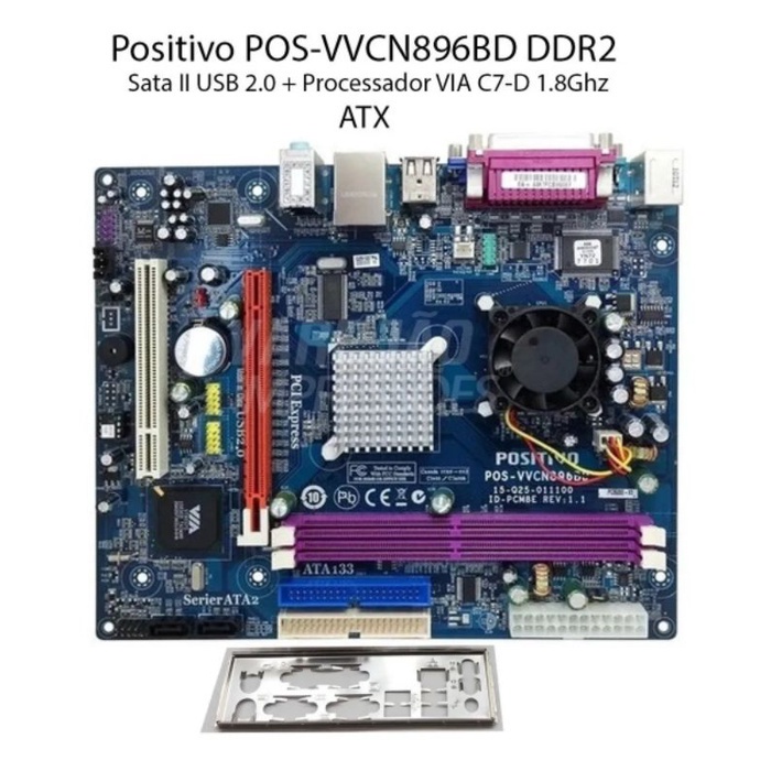 Placa Mae Pos-vvcn896bd Processador Integrado C7-d 1.8ghz Sucata ou conserto