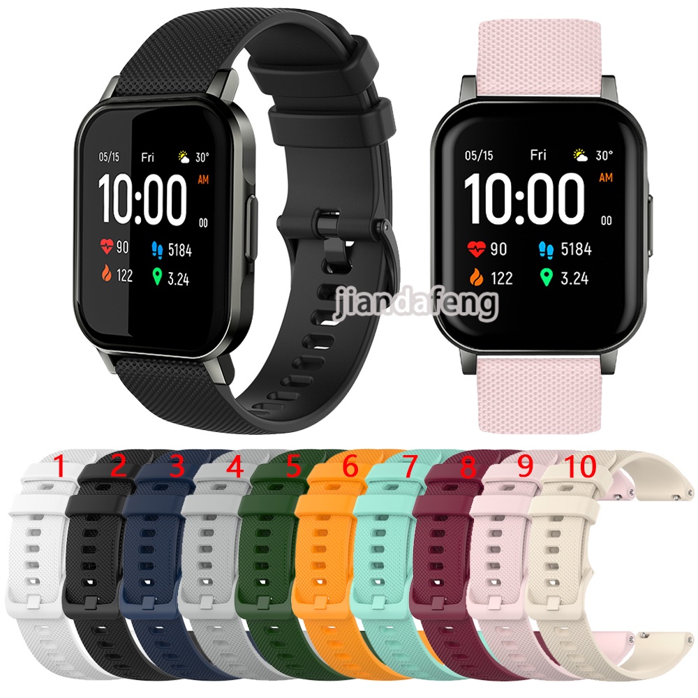 Pulseira Esportiva De Silicone Textura Para Haylou LS02 Smart Watch 2