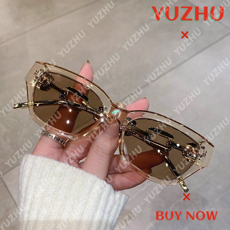(YUZHU) Moda Ocidental Óculos De Sol Modelo De Olho De Gato Colorido Para Mulheres