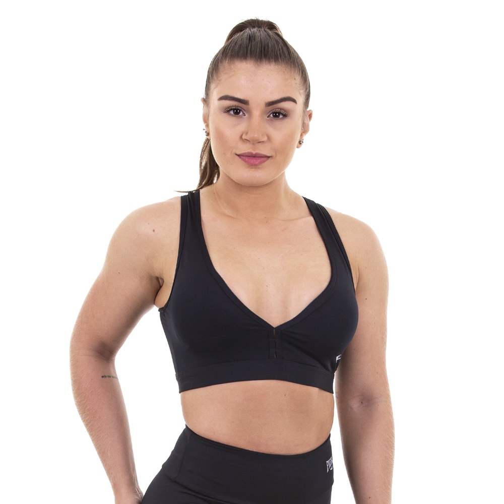 Top Básico Every Day Everlast Fem Preto em Oferta na Shopee