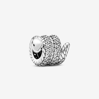 Silver Cute Snake Pendant Charms Fit Women Beads Bracelets Jewelry Gift