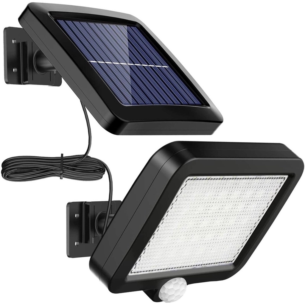 Luminária Solar 56 Led Luz de Jardim de Parede com Sensor de Presença