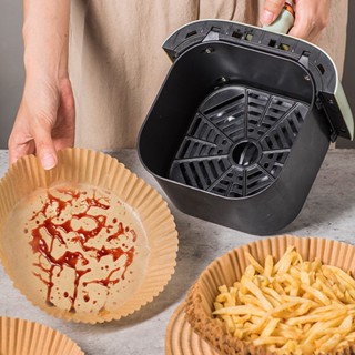 Forma De Airfryer Descartavel Antiaderente De Papel Cozinha Redondo Fritadeira Cozimento Protetor Fo