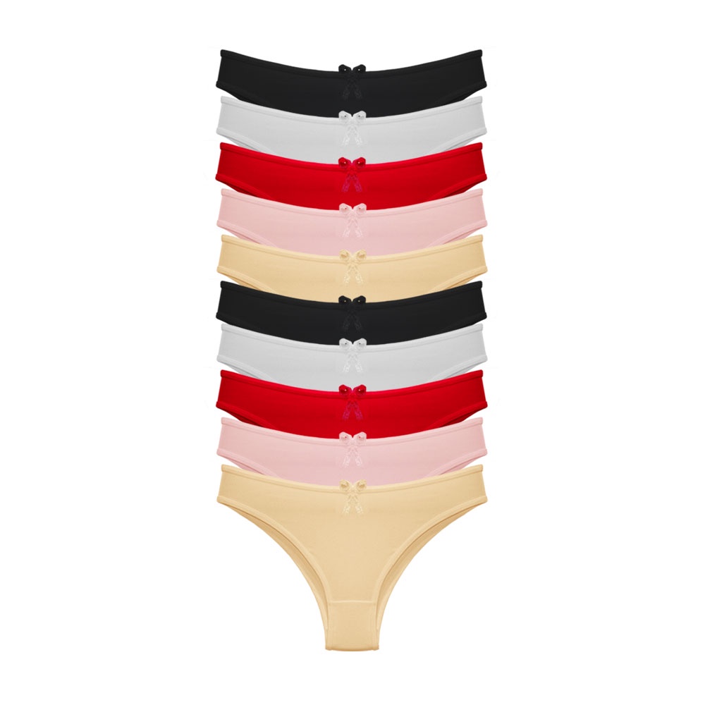 Kit 10 Calcinhas Feminina em Microfibra A20 em Oferta na Shopee