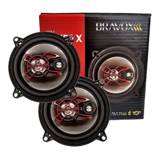 Par de Alto Falantes 5  Bravox Triaxial B3X50X - 100 Watts RMS em Oferta na Shopee