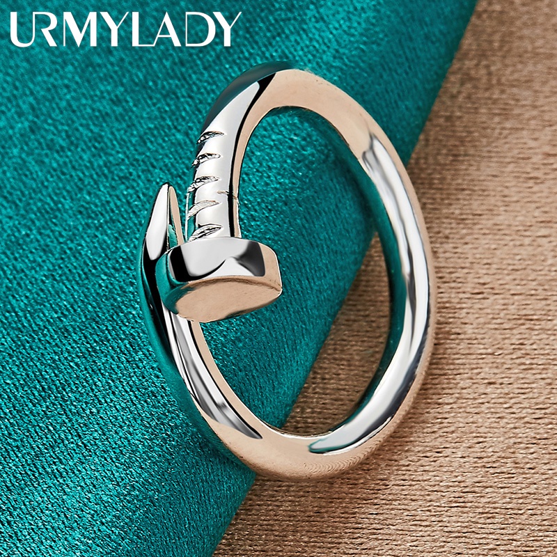 URMYLADY 925 Sterling Silver Nail Ring For Women Festa De Casamento Jóias De Encanto Da Moda em Oferta na Shopee