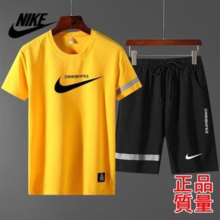 [Estoque Pronto Mesmo Dia De Entrega] Fato Casual Masculino De Alta Qualidade Moda De Verão De Duas Peças Solto Homens Da Tendência Simples De M-4XL