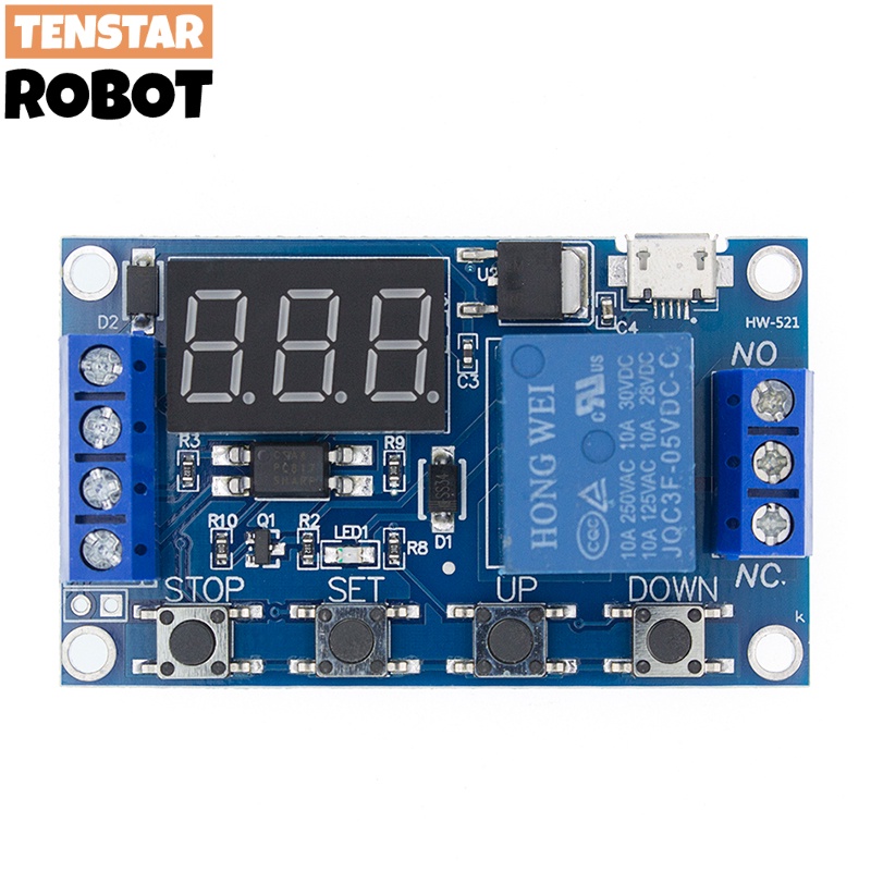 Módulo De Relé De 6-30V Interruptor De Tempo De Disparo Do Circuito Retardo Ciclo Temporizador Ajustável em Oferta na Shopee