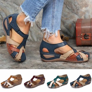 Sandálias Lollita Ortopédicas Plus Pu Couro Retro Arco Proteção Suporte Confortável Redondas Para Feminina Design em Oferta na Shopee