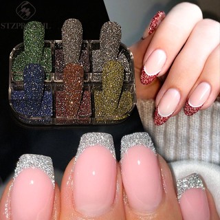 6 Grades Glitter Refletivo Pigmento Em Pó De Unhas Decoração Arte Brilhante Rhinestone Manicure