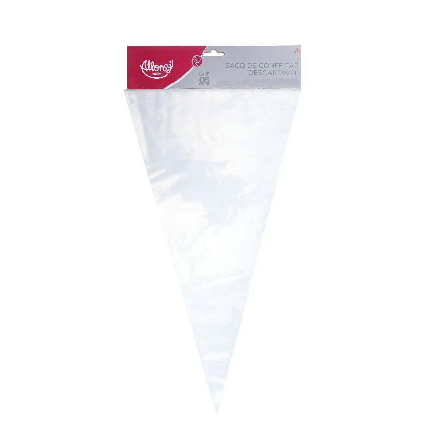 Saco De Confeitar Descartavel 23,5x40,5Cm - 5 unidades - Cromus Allonsy - Rizzo