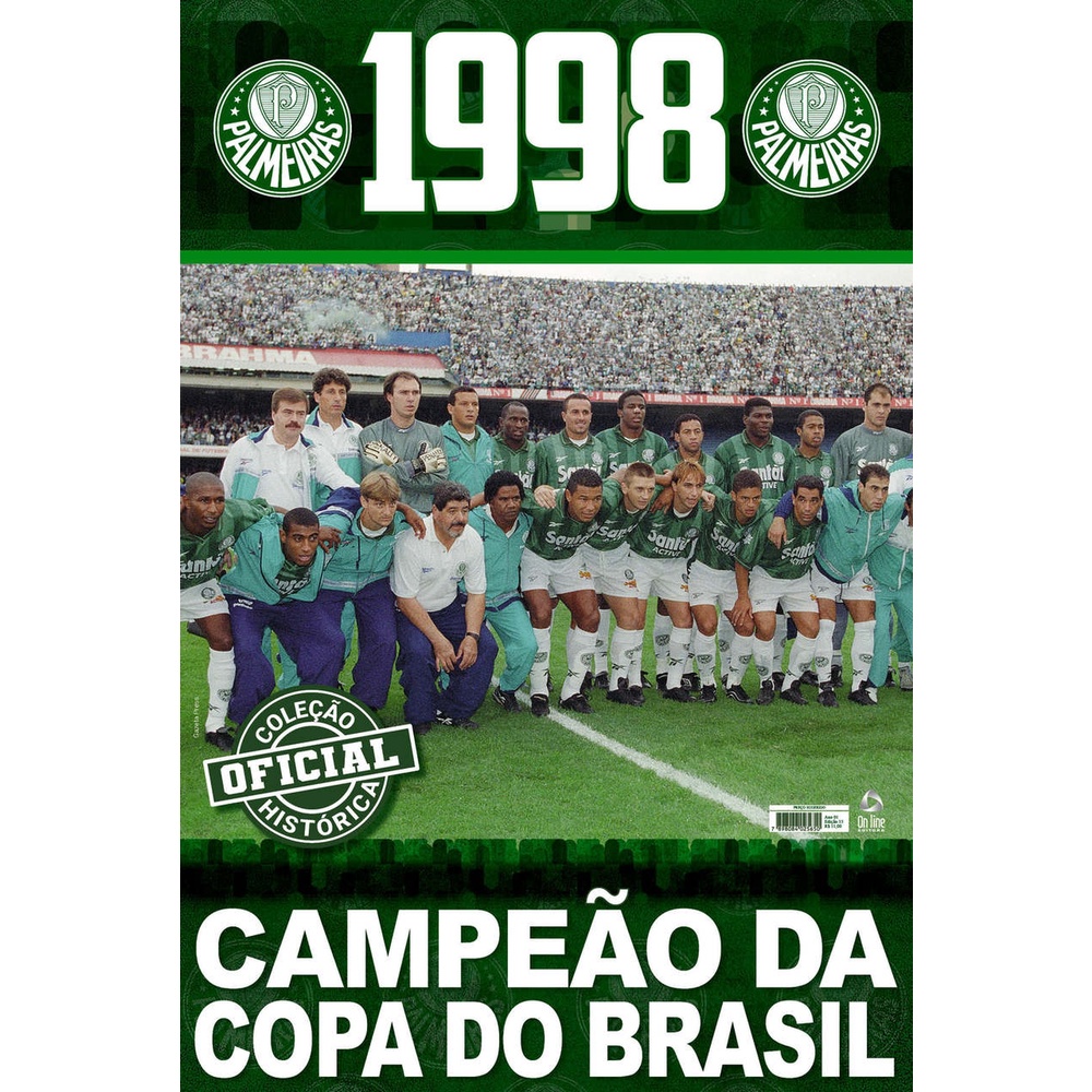 Coleção Oficial Histórica Palmeiras Edição 15 - Pôster Copa do Brasil 1998 - Books & Magazines