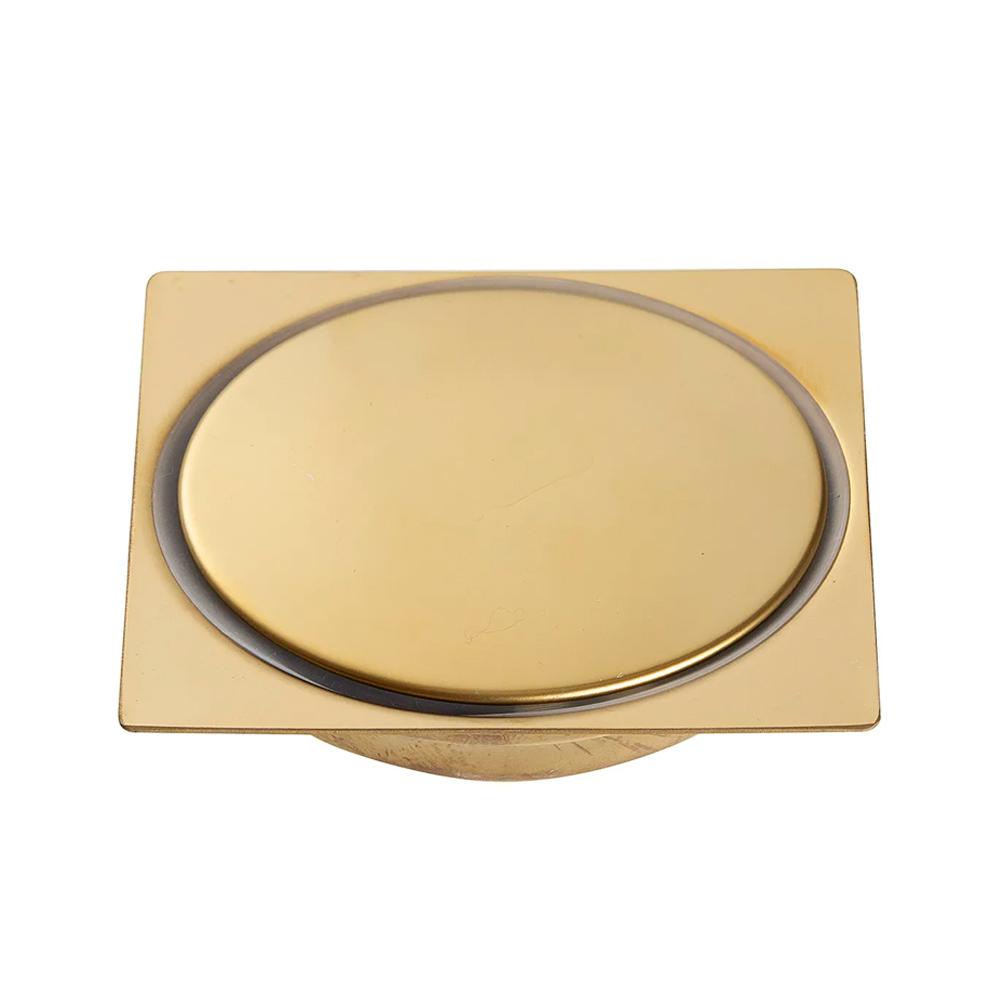Ralo Click Up Para Chão 10 cm Inox Pingoo - Dourado - Home & Living