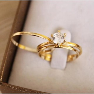 Par de aliança 2mm casamento Banho Moeda Antiga  antiga lisa +  Solitário COD-21