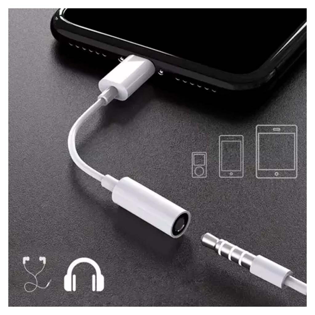 Cabo Adaptador Fone De Ouvido P2 Conversor para Cabos de Fone de Ouvido Para Lightning ou Tipo-C
