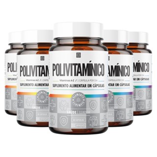 Kit 5x Polivitamínico 100% IDR 60 cáps - Iridium Elements