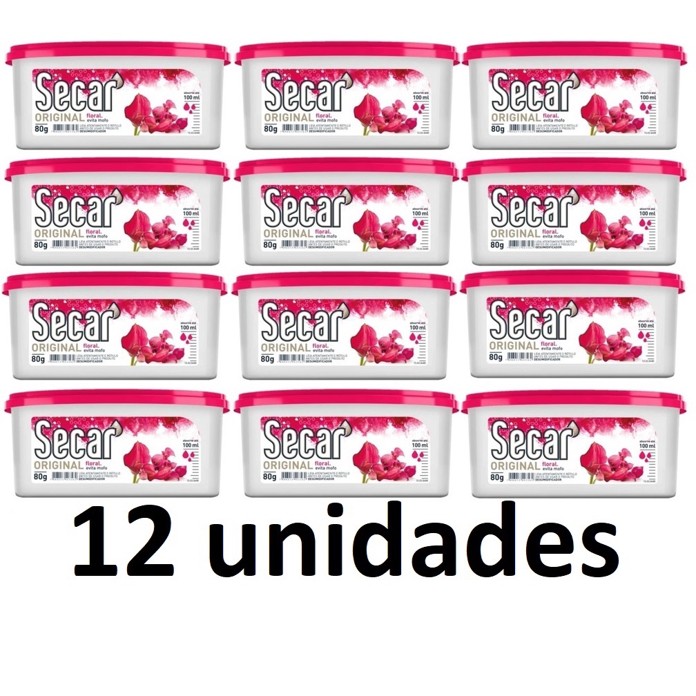 12 unid Anti Mofo Desumidificador Secar Original Floral 80g