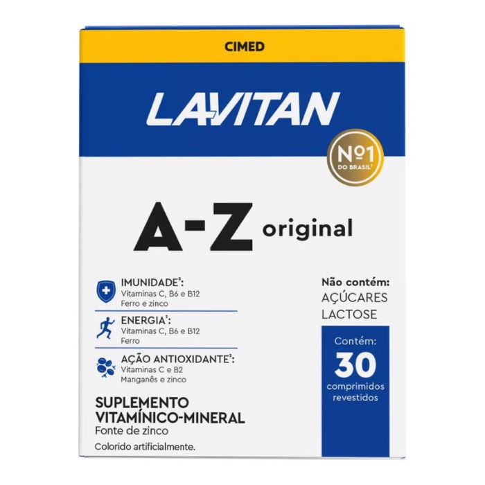 Suplemento Alimentar Lavitan A-Z Original C/30 Comprimidos