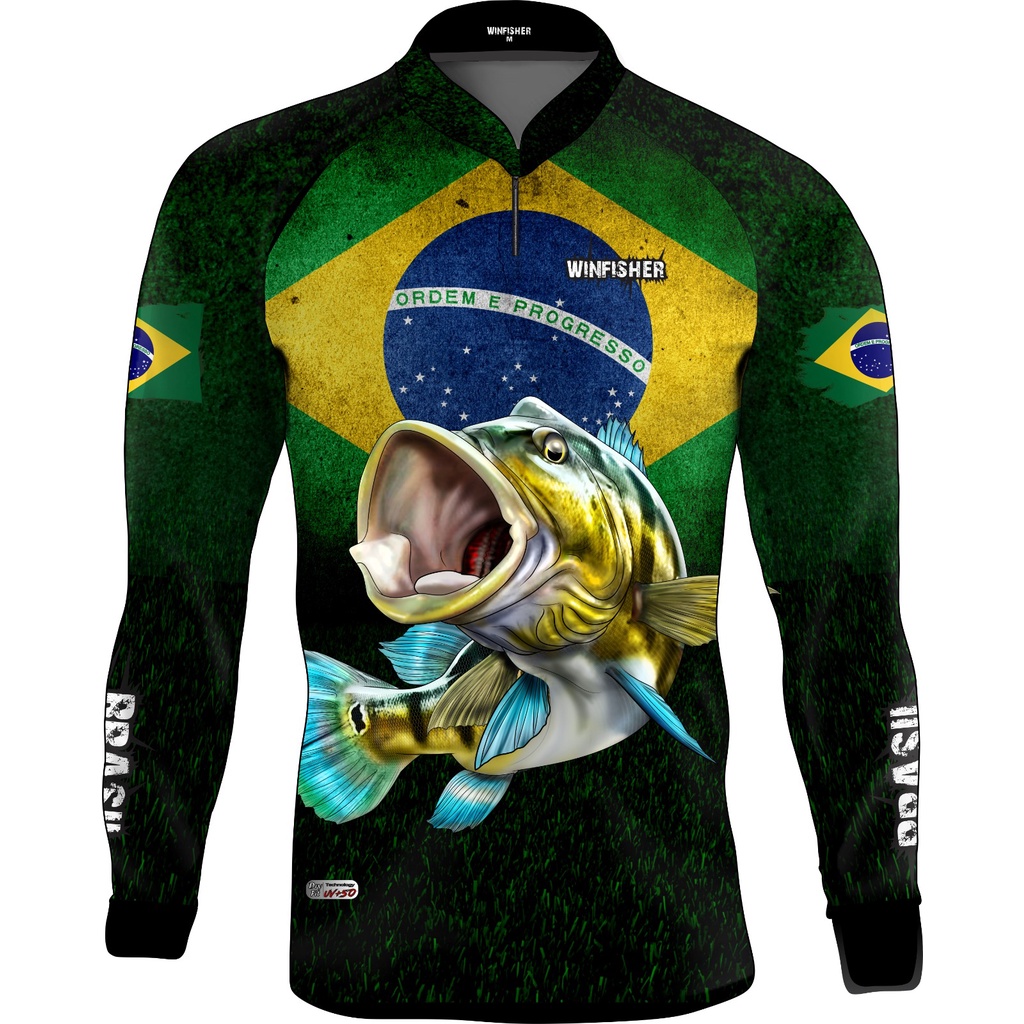 Camiseta Winfisher UV50 - Tucunaré Azul Brasil