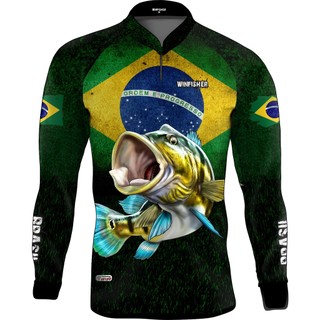 Camiseta Winfisher UV50 - Tucunaré Azul Brasil