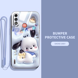 Estojo Para Telefone Celular Com Efeito Visual 3D Motorola Moto E7 Power E7i Cute Animal and Plant Patterns Slim All-inclusive Lanyard