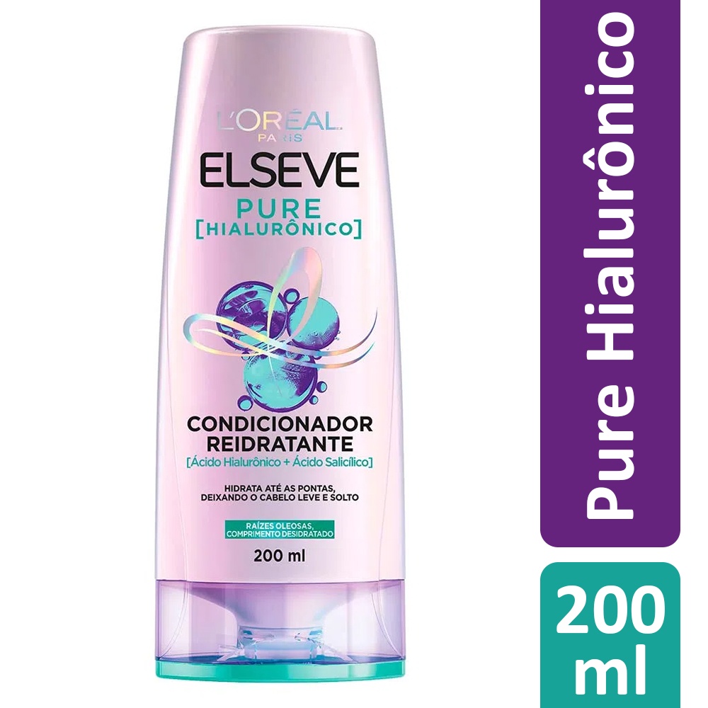 Condicionador Elseve Pure Hialurônico Loréal Paris 200ml - Beauty