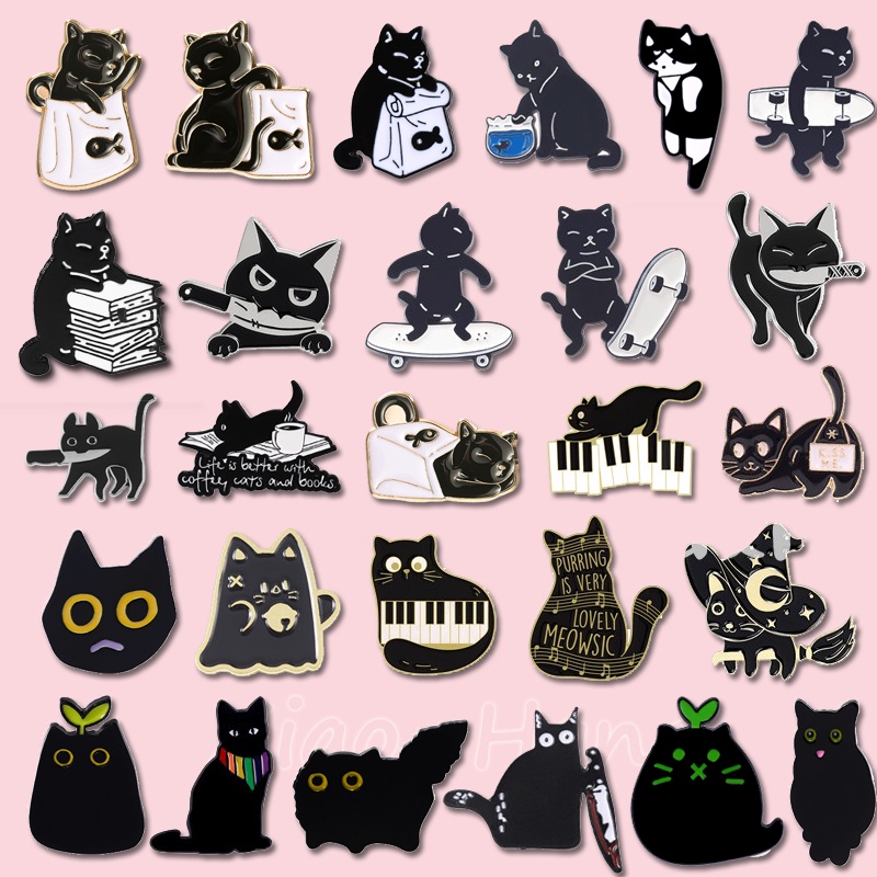 esmalte animal,Broche gato malhado dos desenhos animados - gato engraçados  e fofos para roupas, mochilas, chapéus, bolsas e presentes Hulzogul :  : Brinquedos e Jogos