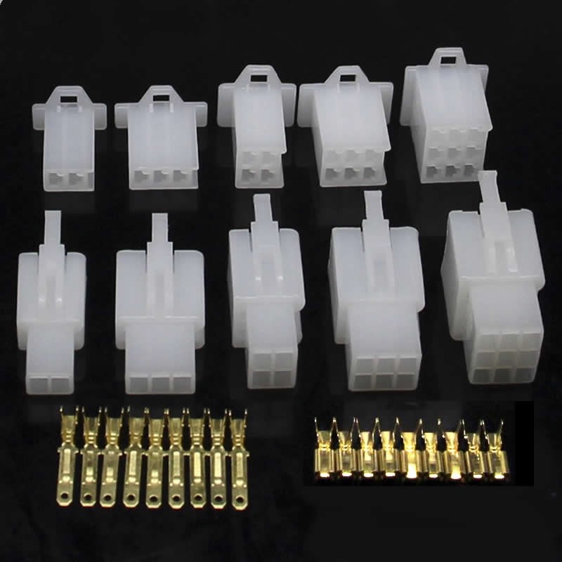 2sets 2,8mm 2/3/4/6/9 Pinos Conector De Fio Elétrico Automotivo Macho Fêmea Kits De Conectores De Cabo Para Motocicleta Ebike Car em Oferta na Shopee