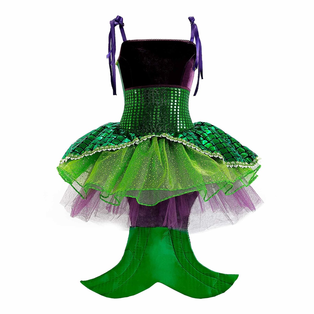 Fantasia Sereia Ariel Adulto Feminino Vestido de Festa