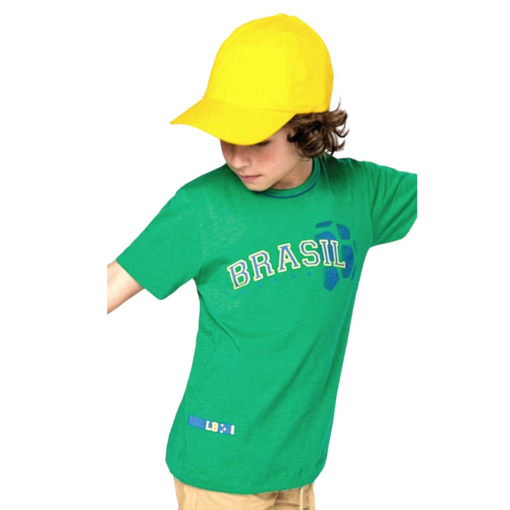 Blusa Luc.Boo Verde Brasil Copa Do Mundo Bola De Futebol