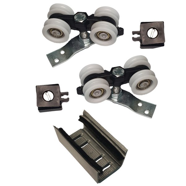 Kit 2 Roldanas e 1 Guia para Trilho Alumínio 35x35 - Natural - Alfer - RDA-4 em Oferta na Shopee