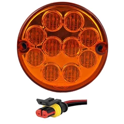 KIT Lanterna Traseira Ônibus Caminhão Carreta 96mm 10 Led