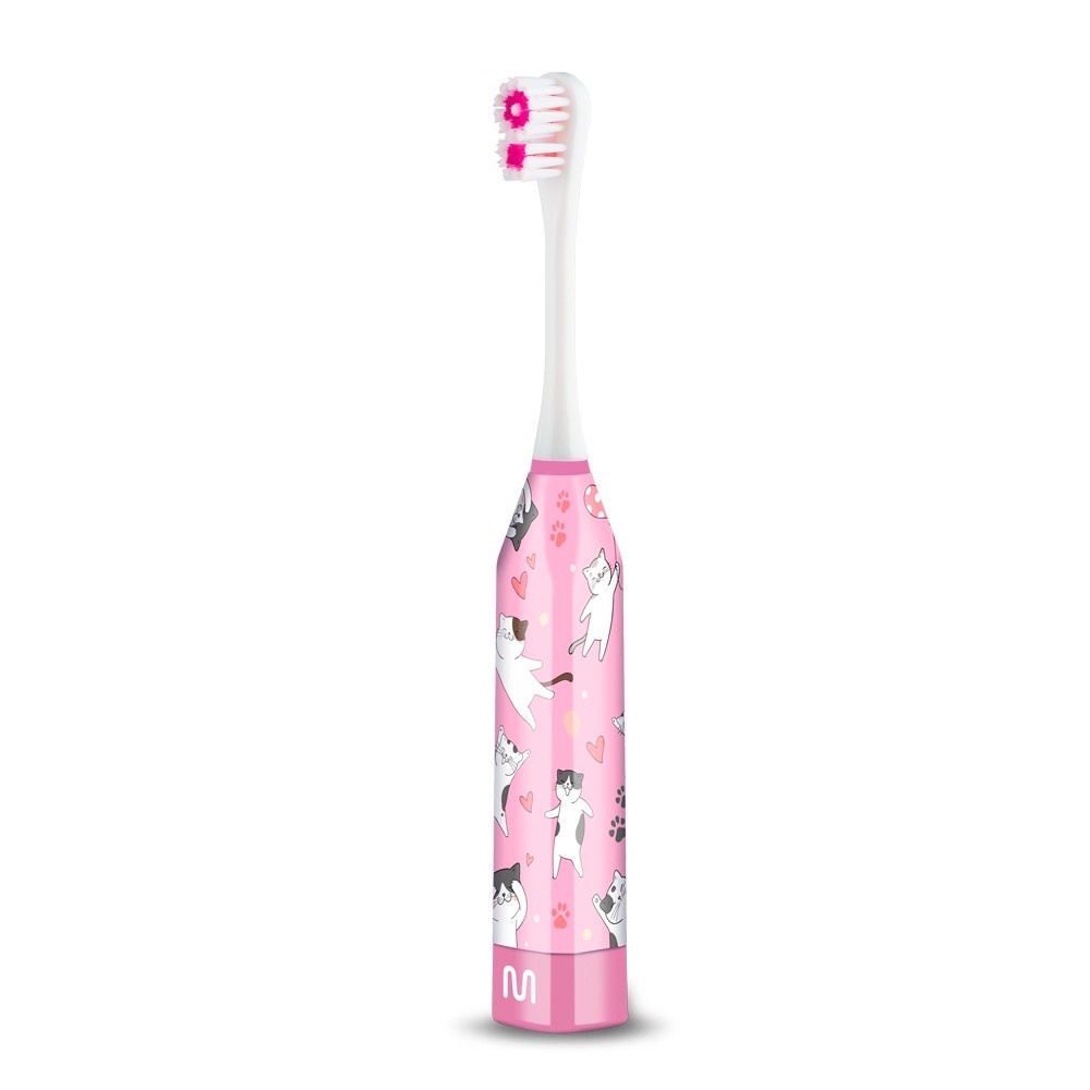 Escova Dental Elétrica Infantil Kids Health Pro Gatinho Multi Saúde - HC155 - Mom & Baby