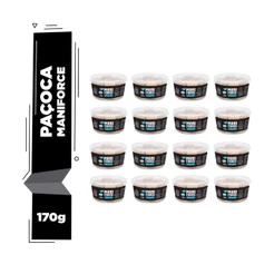 Kit 16x Paçoca De Amendoim Maniforce Rolha Zero Açúcar - 16 Potes de 170g