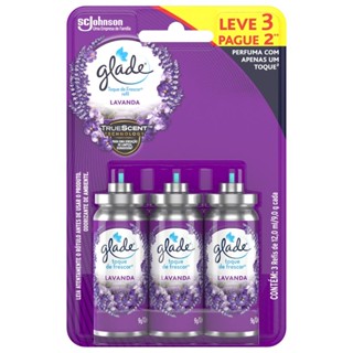 Odorizador de Ambiente Glade Lavanda Toque de Frescor 12ml Cada Refil Leve 3 Pague 2 Unidades