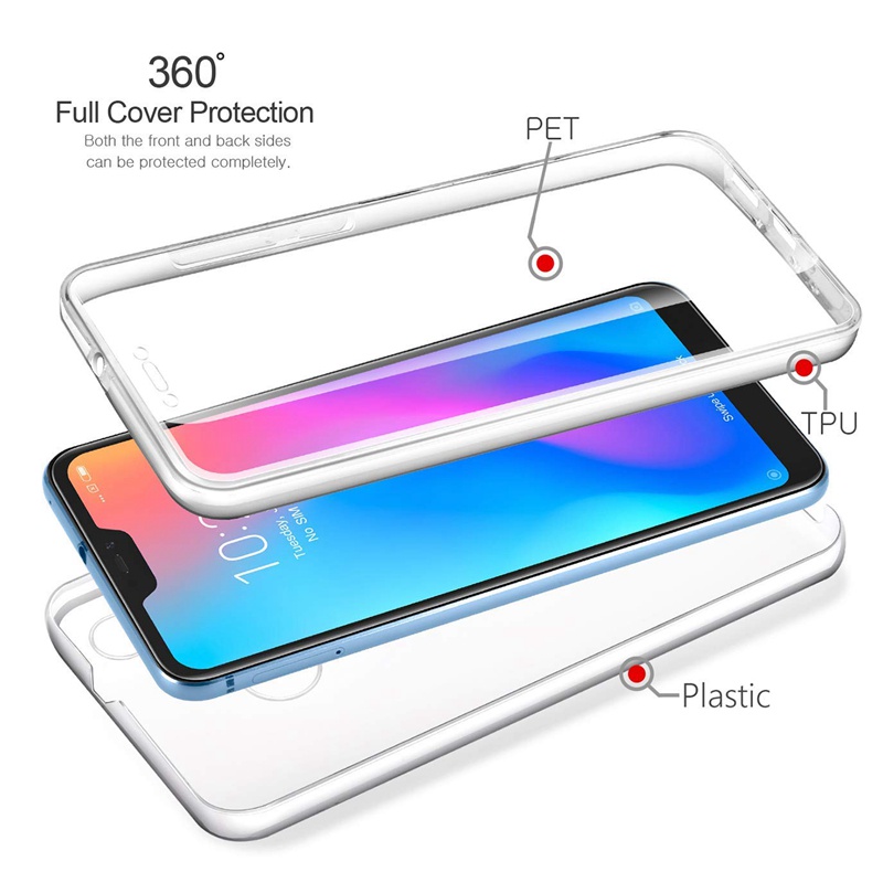 360 ° Corpo Inteiro PC + TPU Capa Protetora À Prova De Choque Para Xiaomi Redmi Nota 10 9 8 7 Pro 10S 9S 8T Mi 11T Poco
