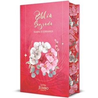 Bíblia Sagrada RC Letra Jumbo Compacta Com Harpa Avivada E Corinhos Capa Dura Minimalista Vermelha
