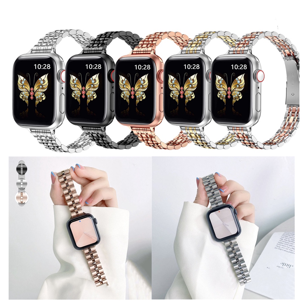 Bracelete De Aço Inoxidável Fino Para Apple Watch Ultra 49mm 44mm 40mm 38mm 42mm 41mm 45mm Pulseira De Substituição Mulheres Série 8 7 6 em Oferta na Shopee