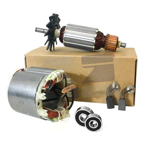 Kit Serra Mármore 4100nh Induzido, Bobina, Carvão E Rolamentos - 110v