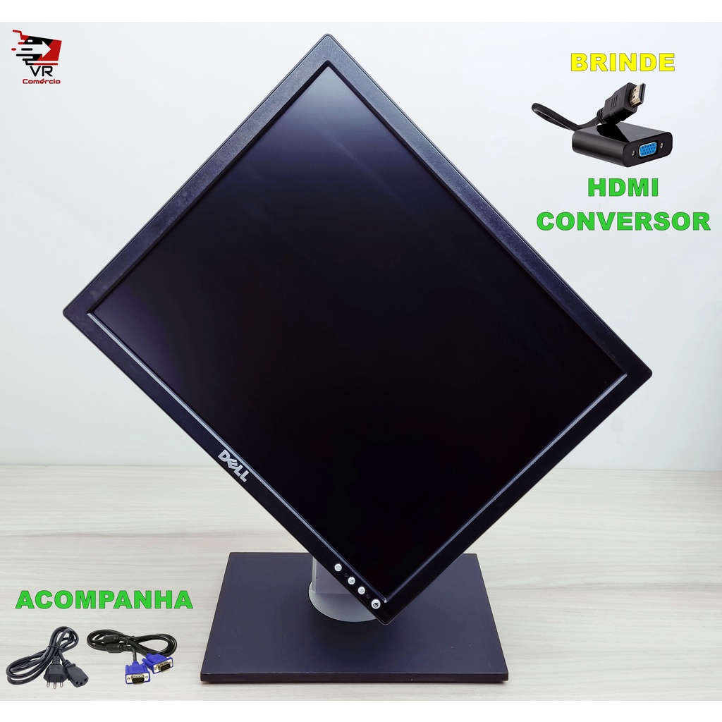 MONITOR COM ROTAÇÃO VERTICAL DELL 17 POLEGADAS Shopee Brasil