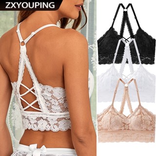 ZXYOUPING 3kit Women Hollow Out Bralette Beauty Back Colete De Beleza Sexy Feminino Sem Fio Bra Braço Cor Sólido Lingerie Bustier Vest Top