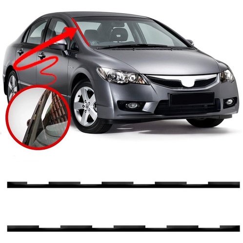 Par Borracha Acabamento Lateral Para Brisa New Civic 07 A 11 em Oferta na Shopee